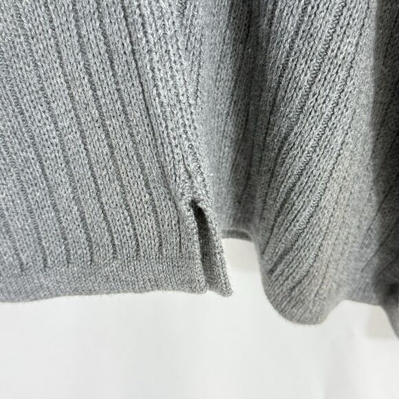 Vintage Aeropostale Sweater Mens Size XL Gray Henley Knit Ribbed Pullover - Picture 12 of 13